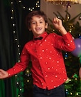 Chemise de Noël manches longues avec nœud papillon - GEMO dans le catalogue Gémo