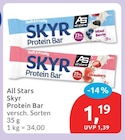 Skyr Protein Bar von All Stars für 1,19 € bei budni im Angebot Skyr Protein Bar von All Stars im aktuellen budni Prospekt