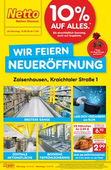 Aktueller Netto Marken-Discount Prospekt (Zaisenhausen, 6 Seiten zum blättern Netto Marken-Discount Prospekt Neueröffnung - 10% auf ALLES mit 6 Seiten
