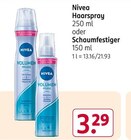Haarspray oder Schaumfestiger Angebote von Nivea bei Rossmann Heidelberg für 3,29 €
