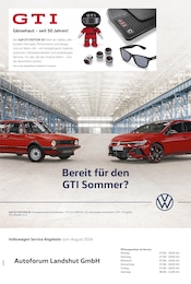 Volkswagen Werkstatt & Auto Prospekt der aktuellen Woche mit 1 Seite, gültig von 01.06.2026 bis 31.08.2026, in Adlkofen und Umgebung Aktueller Volkswagen Werkstatt & Auto Prospekt in Adlkofen und Umgebung, "Mehr Platz. Mehr Möglichkeiten." mit 1 Seite, 01.06.2026 - 31.08.2026