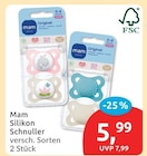 Silikon Schnuller von Mam für 5,99 € bei budni im Angebot Silikon Schnuller von Mam im aktuellen budni Prospekt