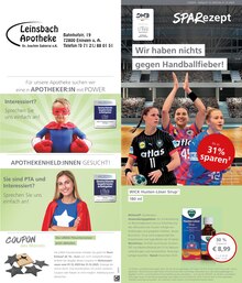 Aktueller LINDA Premiumapotheke Prospekt (Reutlingen, 3 Seiten zum blättern LINDA Premiumapotheke Prospekt Aktuelle Angebote mit 3 Seiten