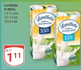 H-Milch 1,5 % Fett bei GLOBUS im Prospekt "" für 1,11 €