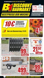 Autoanhänger im B1 Discount Baumarkt Prospekt in Herne Aktueller B1 Discount Baumarkt Prospekt mit Autoanhänger, "BESTPREISE DER WOCHE!", Seite 1