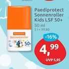 Sonnenroller Kids LSF 50+ von Paediprotect für 4,99 € bei budni im Angebot Sonnenroller Kids LSF 50+ von Paediprotect im aktuellen budni Prospekt