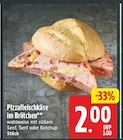 Pizzafleischkäse im Brötchen für 2,00 € bei E center im Angebot Pizzafleischkäse im Brötchen im aktuellen E center Prospekt
