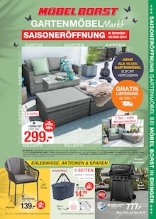 Gasgrill im Möbel Borst Prospekt "SAISONERÖFFNUNG" mit 20 Seiten (Ulm)