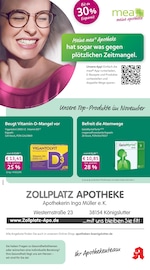 mea - meine apotheke Apotheken Prospekt der aktuellen Woche mit 4 Seiten, gültig von 01.10.2026 bis 31.10.2026, in Süpplingen und Umgebung Aktueller mea - meine apotheke Apotheken Prospekt in Süpplingen und Umgebung, "Unsere Oktober-Angebote" mit 4 Seiten, 01.10.2026 - 31.10.2026