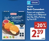 Back-Camembert im ALDI SÜD Prospekt Back-Camembert von MILSANI im aktuellen ALDI SÜD Prospekt für 2,39 €