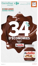 Catalogue Carrefour Market avec 62 pages de promos Prospectus Carrefour Market, "BONNE ANNEE BONNE PROMO", pages, 02/01/2025 - 12/01/2025