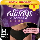 Sous-vêtements Incontinence Plus Noir M x8 - ALWAYS DISCREET en promo chez Intermarché Super Metz à 4,56 €