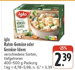 Rahm-Gemüse im Angebot bei EDEKA in Bamberg Rahm-Gemüse Angebote von iglo bei EDEKA Bamberg für 2,39 €