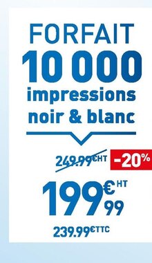 Top Office Le Havre - Forfait 10 000 noir & blanc Promo Forfait 10 000 noir & blanc dans le catalogue Top Office "Guide de l'impression PRO" à Le Havre