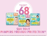 -68% REMISE IMMÉDIATE SUR LE 2ÈME SUR TOUT PAMPERS PREMIUM PROTECTION - PAMPERS en promo chez Intermarché Nantes