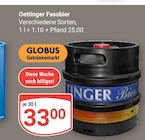 Fassbier Angebote von Oettinger bei GLOBUS Saarlouis für 33,00 €