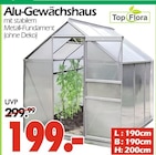 Alu-Gewächshaus Angebote von Top Flora bei Wreesmann Görlitz für 199,00 €