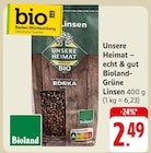 Unsere Heimat – echt & gut Bioland-Grüne Linsen bei E center im Aalen Prospekt für 2,49 €