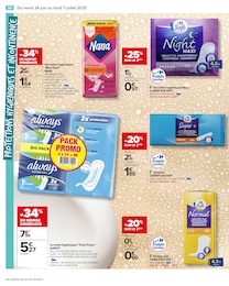 Prix et réduction Protège-Slips dans le prospectus Carrefour en cours Offre Protège-Slips dans le catalogue Carrefour du moment à la page 32