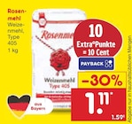 Weizenmehl, Type 405 bei Netto Marken-Discount im Schwabach Prospekt für 1,11 €