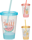 Mug avec paille plastique en promo chez Maxi Bazar Mug avec paille plastique dans le catalogue Maxi Bazar