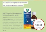 Husten-Sirup gegen Reizhusten mit Honig im Angebot bei LINDA Premiumapotheke in Niederkassel Husten-Sirup gegen Reizhusten mit Honig Angebote von WICK bei LINDA Premiumapotheke Niederkassel für 8,41 €