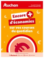 Catalogue Supermarchés Auchan Hypermarché en cours à Le Temple-sur-Lot et alentours, "Encore + d'économies sur vos courses du quotidien", 20 pages, 17/12/2024 - 31/12/2024