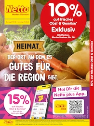 Netto Marken-Discount Prospekt mit 2 Seiten (Wildflecken)
