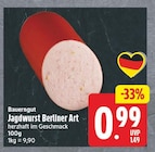 Jagdwurst Berliner Art von Bauerngut für 0,99 € bei EDEKA im Angebot Jagdwurst Berliner Art von Bauerngut im aktuellen EDEKA Prospekt