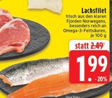 Aktuelles Lachsfilet Angebot bei EDEKA in Mönchengladbach ab 1,99 €