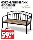 HOLZ-GARTENBANK HIDDENSEE im Angebot bei Wreesmann in Cottbus HOLZ-GARTENBANK HIDDENSEE Angebote von Top Garden bei Wreesmann Cottbus für 59,99 €