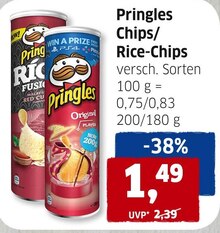 Knabberzeug von Pringles im aktuellen BUDNI Prospekt Chips/ Rice-Chips von Pringles für 1,49 € bei BUDNI im Angebot