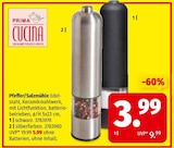 Pfeffer/Salzmühle von PRIMA CUCINA im aktuellen Segmüller Prospekt für 3,99 €