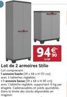 Lot de 2 armoires Stilo en promo chez LaMaison.fr Alençon à 94,90 €