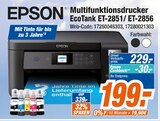 Multifunktionsdrucker EcoTank ET-2851/ ET-2856 im Angebot bei expert in Homburg Multifunktionsdrucker EcoTank ET-2851/ ET-2856 Angebote von Epson bei expert Homburg für 229,00 €