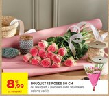 Promo Bouquet 12 roses 50 cm à 8,99 € dans le catalogue Intermarché Contact à Néris-les-Bains