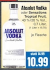 Absolut Vodka oder Sensations Tropical Fruit Angebote von Absolut bei EDEKA Wetzlar für 10,99 €