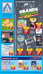 Catalogue Aldi à Vertolaye, avec 48 pages Prospectus Aldi à Vertolaye, "LES TRÈS GRANDS ARRIVAGES", 48 pages, 09/09/2025 - 15/09/2025
