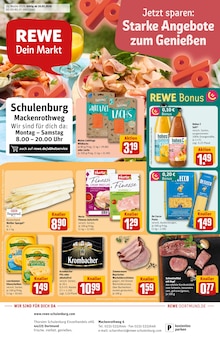 Aktueller REWE Prospekt "Dein Markt" für Dortmund Aktueller REWE Prospekt für Dortmund mit Seiten