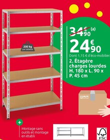 Mr Bricolage Liergues - Étagère charges lourdes Promo Étagère charges lourdes dans le catalogue Mr Bricolage "À ce prix-là, c'est la fête des économies !" à Liergues
