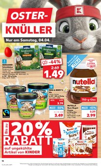 Nutella im Kaufland Prospekt "Aktuelle Angebote" mit 54 Seiten (Erfurt)
