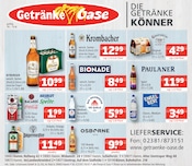 Krombacher im Getränke Oase Prospekt in Hamm Aktueller Getränke Oase Prospekt mit Krombacher, "Aktuelle Angebote", Seite 1