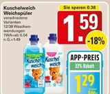 Weichspüler Angebote von Kuschelweich bei WEZ Bad Oeynhausen für 1,29 €