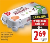 18 Frische Eier im Angebot bei E center in Berlin 18 Frische Eier Angebote von GUT&GÜNSTIG bei E center Berlin für 2,69 €