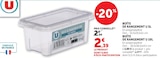 Boîte de rangement - U en promo à 2,39 € chez Super U Boîte de rangement - U dans le catalogue Super U