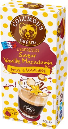 Capsules de café Vanille Macadamia - Monoprix à Clichy-sous-Bois Capsules de café Vanille Macadamia en promo chez Monoprix Clichy-sous-Bois à 2,52 €
