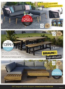 Couch im BRAUN Möbel-Center Prospekt "GARTENMÖBEL FRÜHLINGS-TRENDS" mit 16 Seiten (Freiburg (Breisgau))