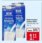 Haltbare Milch 3,5% Fett im Angebot bei Marktkauf in Schorndorf Haltbare Milch 3,5% Fett Angebote von Weihenstephan bei Marktkauf Schorndorf für 1,11 €