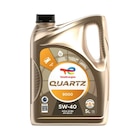TotalEnergies Quartz 9000 5W-40, Huile moteur essence et Diesel, 5 Litres - TOTAL en promo chez Carter-Cash Antony à 39,90 €