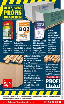 Verlegeplatten im aktuellen BAUHAUS Prospekt (München) Verlegeplatten im BAUHAUS Prospekt "Aktuelle Angebote KW 01" mit 14 Seiten (München)